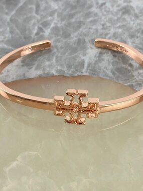 Tory Burch Rose Gold Open-Ended Bracelet